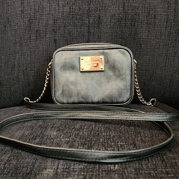 MICHAEL Michael Kors Handbags - Michael Kors Black Jet Set Monogram Crossbody Bag